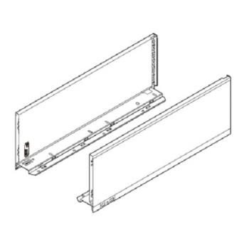 Schubkasten-Bausatz, Legrabox, Zargenhöhe 176 mm, Systemhöhe C, mit Korpusschiene 40/70 kg für Tip-On-Blumotion