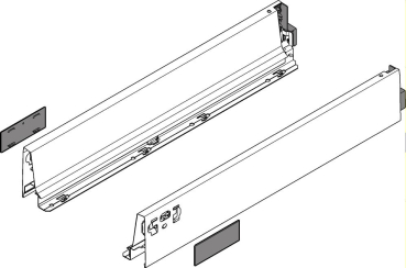 TANDEMBOX antaro Zarge M=83mm, NL=300mm, seidenweiß 378M3002SA