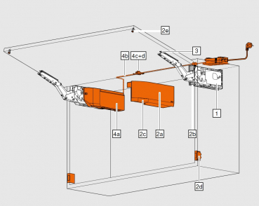 Aventos HK top Hochklappe, Abdeckkappenset links/recht tiefgrau 22K8000