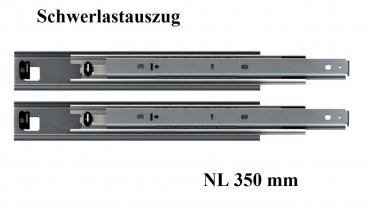 Set Kugelvollauszug Teleskopauszug Schwerlastauszug bis 115 kg  350mm