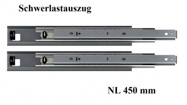 Set Kugelvollauszug Teleskopauszug Schwerlastauszug bis 115 kg  450mm