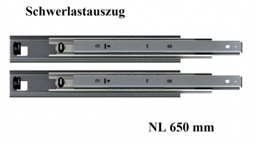 Set Kugelvollauszug Teleskopauszug Schwerlastauszug bis 115 kg  650mm