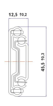 Set Teleskopauszug SOFTCLOSING  250mm, 20mm Softeinzug