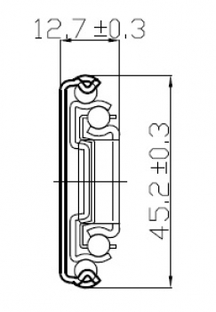 Edelstahl Kugelvollauszug Teleskopauszug bis 50 kg, 45 kg bei 250mm