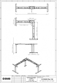 E-Corner Flex TQD 301 weißaluminium, RAL 9006