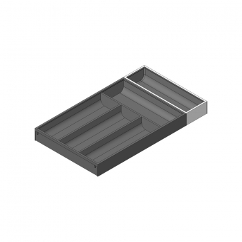 AMBIA-LINE Besteckeinsatz, für LEGRABOX / MERIVOBOX, Kunststoff / Stahl, 5 Besteckfächer, NL=550 mm, Breite=300 mm