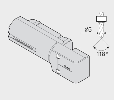 Bohrlehre für Verbinder