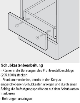 Körner Frontverstellbeschlag für TANDEM, STANDARD, MOVENTO