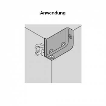 Set Schrankaufhänger, links/rechts, zum Schrauben, weiß RAL 9001