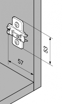 CLIP Montageplatte, 0 mm, Stahl, EXPANDO, HV: Langloch