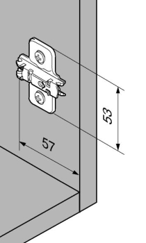 CLIP Montageplatte, 0 mm, Stahl, Einpressen, HV: Langloch