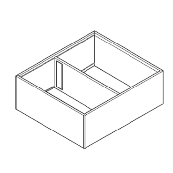 AMBIA-LINE Rahmen für Frontauszug LEGRABOX/MERIVOBOX, Stahl, ab NL=270 mm, Breite=242 mm