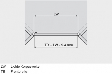 CLIP top BLUMOTION Winkelscharnier 45° II, aufschlagend, Topf: INSERTA