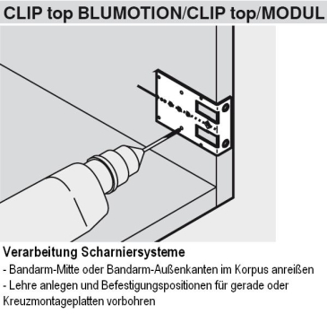 Anschlagwinkel AVENTOS HF, CLIP top BLUMOTION/CLIP top, MODUL