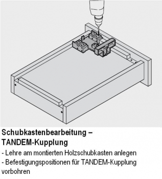 Bohrlehre für TANDEM, MOVENTO; MIETKAUTION