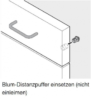 Blum Distanzpuffer, Bohrdurchmesser 8mm, 993.0830.01