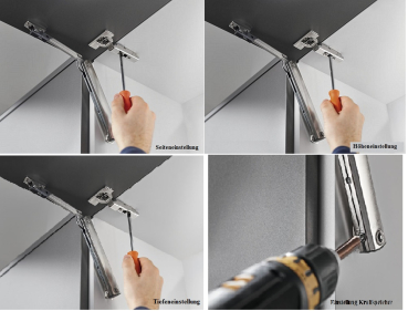 Aventos HK-XS TIP-ON für Hochklappen Leistungsfaktor 180-800