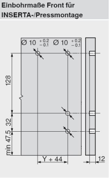 TANDEMBOX plus/antaro Spülenzarge, Höhe M=83 mm, RAL 9006 weißaluminium, NL=450-650mm, li/re