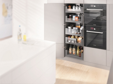 LEGRABOX pure Fronthalter, Höhe C, für Innenschubkasten mit Einschubelement, li/re seidenweiß/oriongrau/polarsilber/terraschwarz/carbonschwarz/Inox