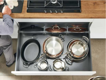 LEGRABOX Querreling, für Innenauszug, bis KB=1200 mm, zum Ablängen, seidenweiß/oriongrau/polarsilber/terraschwarz/elox.