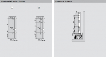 blum LEGRABOX free Zarge C=177mm, NL=350-650 mm, Inox, inkl. Boxcover 