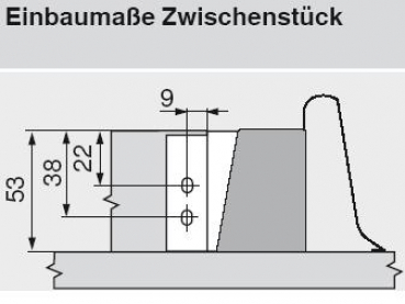 TANDEMBOX plus/antaro Spülenzarge, Höhe M=83 mm, RAL 9006 weißaluminium, NL=450-650mm, li/re