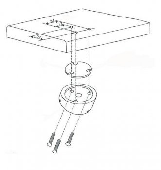 Barkonsole Höhe 200mm Neigung 20° Chrom poliert