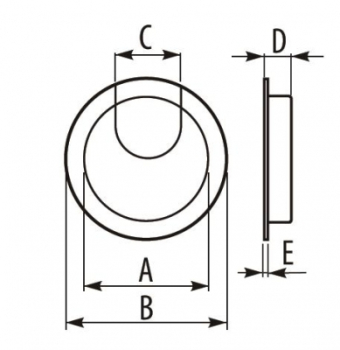 KABELDURCHLASS Aluminium D 60 mm