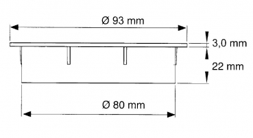 Kabeldurchlass Kunststoff Ø 80mm 10 Stück