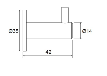Garderobenhalter Percha 001 Edelstahl 