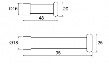 Garderobenhalter Percha 005 Edelstahl 