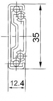 Kugelauszug Teleskopauszug 25 kg 250mm