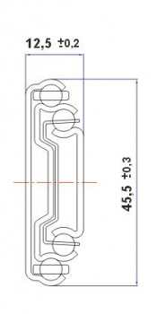 Set Teleskopauszug SOFTCLOSING  600mm, 55mm Softeinzug