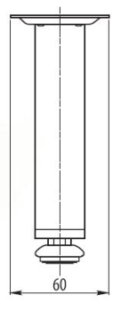 MÖBELFUß Möbelfuss 150mm Nickel matt