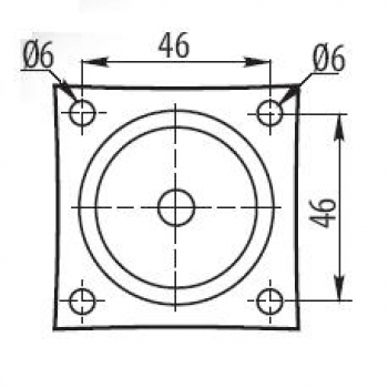 MÖBELFUß Möbelfuss 150mm Nickel matt