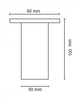 MÖBELFUß Möbelfuss 100mm Chrom matt