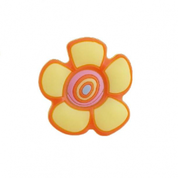 Möbelknopf Möbelgriff Blume gelb