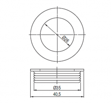 Einlassgriff Muschelgriff D 40/26 mm, Chrom poliert/Chrom matt/Aluminium, rund
