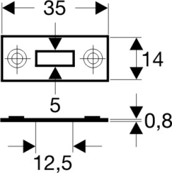 Schließblech 35 x 16mm