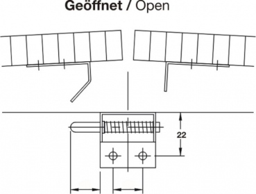 AUTOMATISCHER TÜRRIEGEL INSTALL OBEN 1 STÜCK