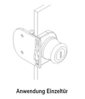 Anschlag für einliegende Glastüren mit integriertem Türdämpfer