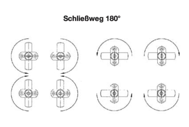  Hebelschloss zum Anschrauben mit Riegel 40mm, Distanz 9,5mm