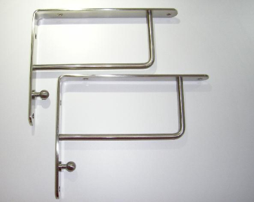 Set Regalhalter Chrom poliert/ Edelstahl Finish für Küche, Bad oder Wohnraum