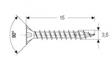 SPAX Senkkopf-Z Kreuz 3,5x15 verzinkt 1Stück