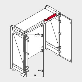 REVEGO duo, Laufträgerverlängerung (Set), Länge: 542 mm, für lichte Weite in der Anwendung: 600 mm, links