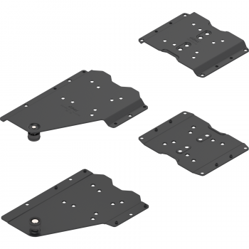 REVEGO duo, Pocketverbinder-Set für Anw. ohne Sockel für Pocketseitendicke 18-19 mm, links, schwarz