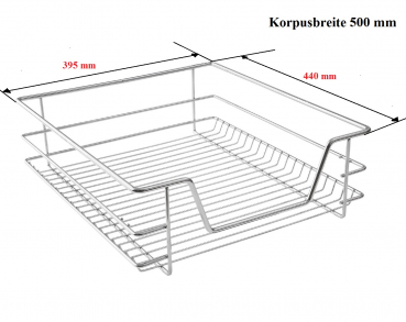 Teleskopschublade Small-Korb für KB 500 mm, Tiefe 440mm