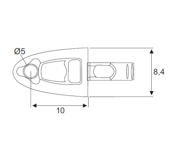 BIBO 3Z Bodenträger 3mm, 2 Zapfen, Zamak, vernickelt 500 Stück