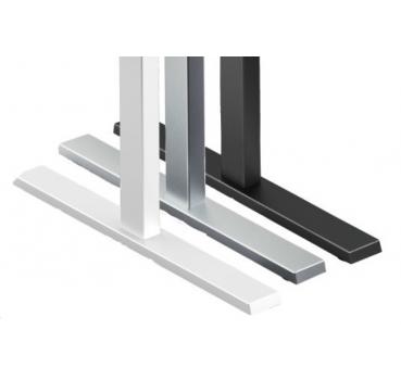 E-more Steh-Sitz Tischgestell, silber RAL 9006, 610-1270mm, 2 Motoren, 3-stufig, Handsteuerung mit USB-Anschlusst, 4 Memory