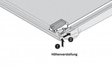 TANDEM plus TIP-ON Vollauszug, Führung, 30 kg, NL=600 mm, mit Kupplung, links/rechts